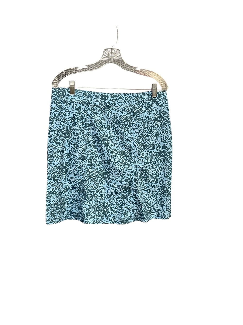 RipSkirt Hawaii Blue Floral Wrap Skirt M Boho Coastal Resort Beachcore
